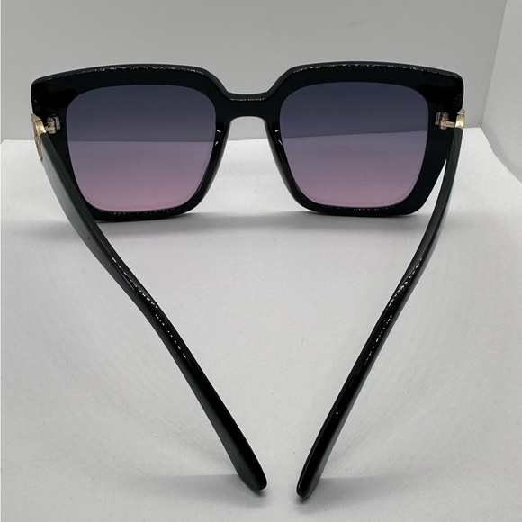 ✨? NWT Trendy Oversized Square Chic Vintage Style UV 400 Black Frame Gray Pink ? main image 11